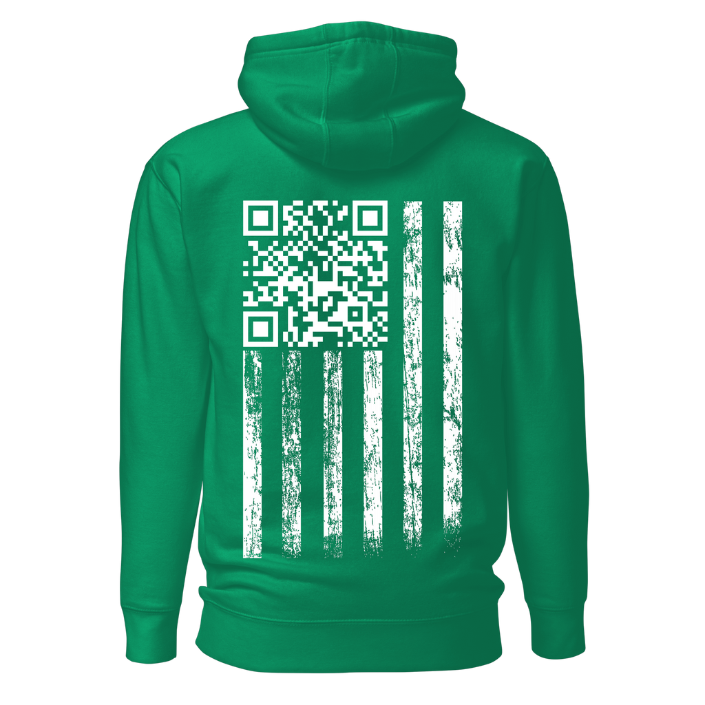 Trump YMCA Troll 45 - 47 Flag QR Sweatshirt - St. Paddy's Day Edition