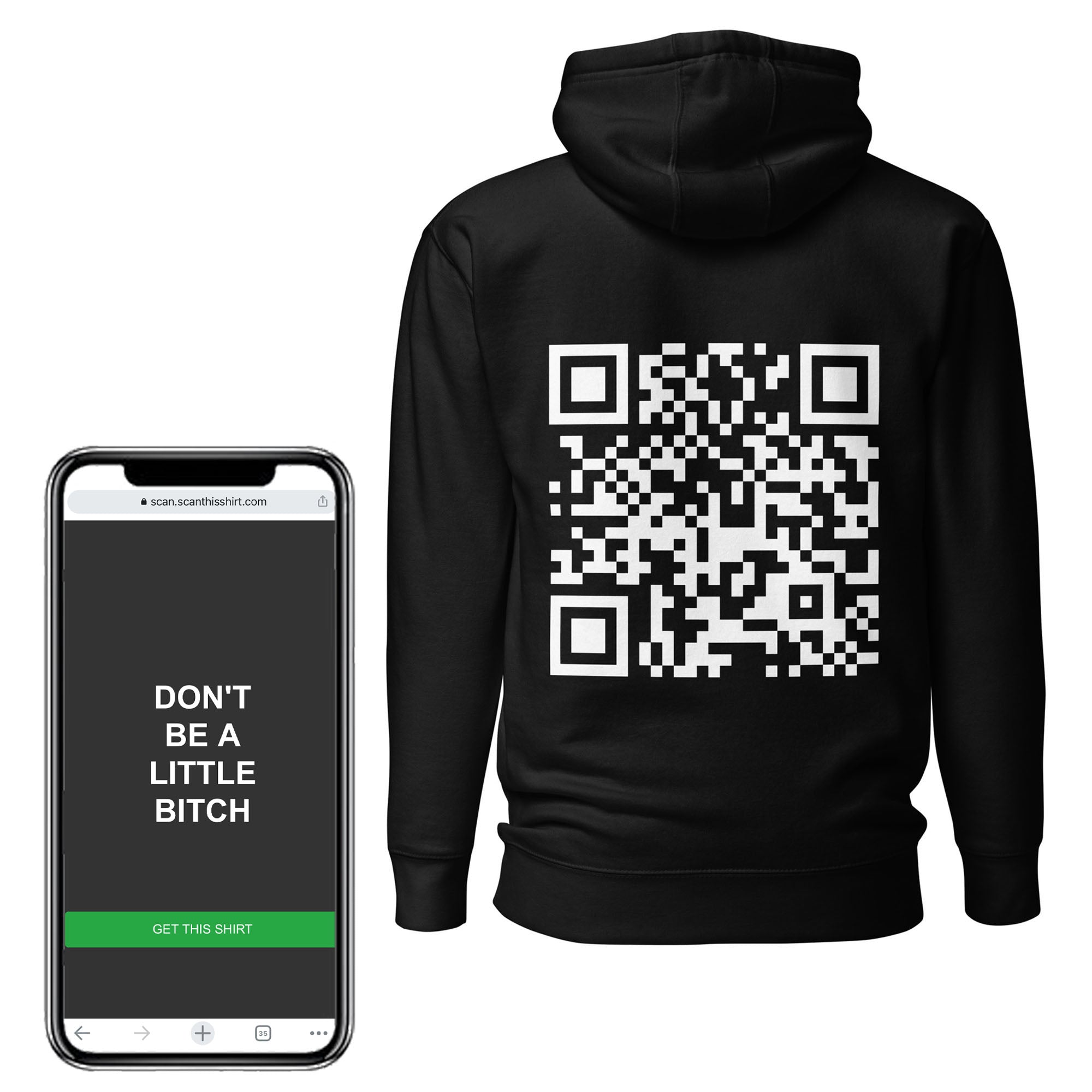 Don't Let A Woman Ruin Your Day QR Sweatshirt