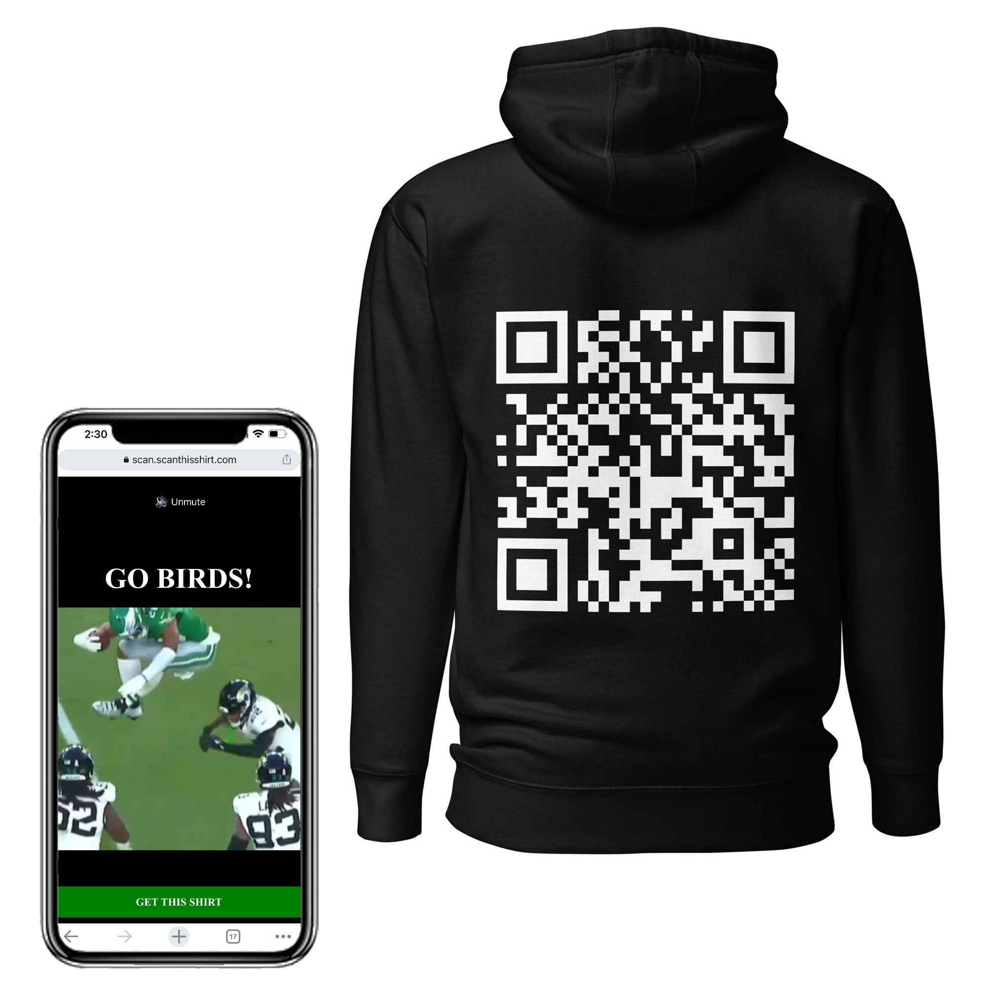 Fly Eagles Fly QR Tee Shirt