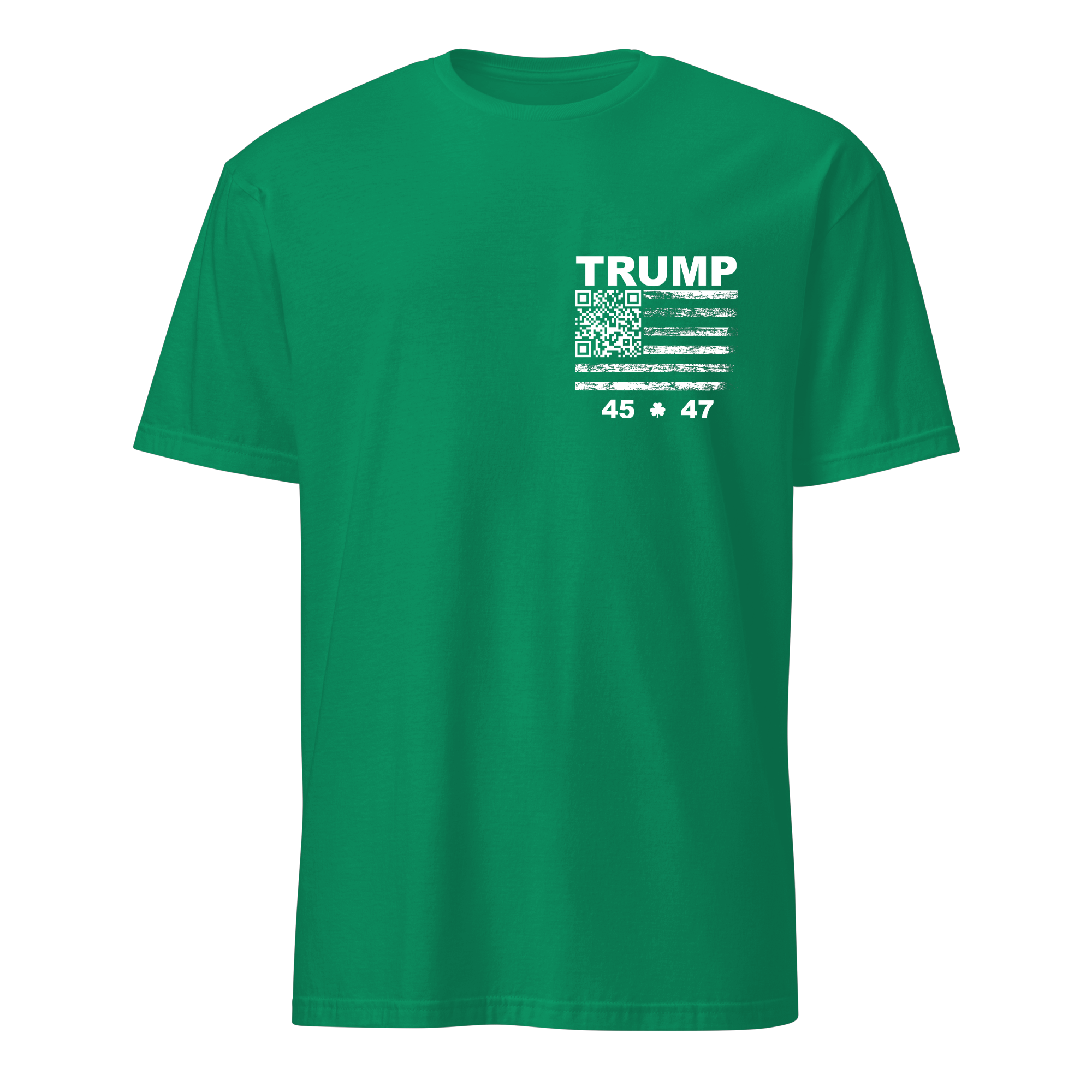Trump YMCA Troll 45 - 47 Flag QR Shirt - St. Paddy's Day Edition