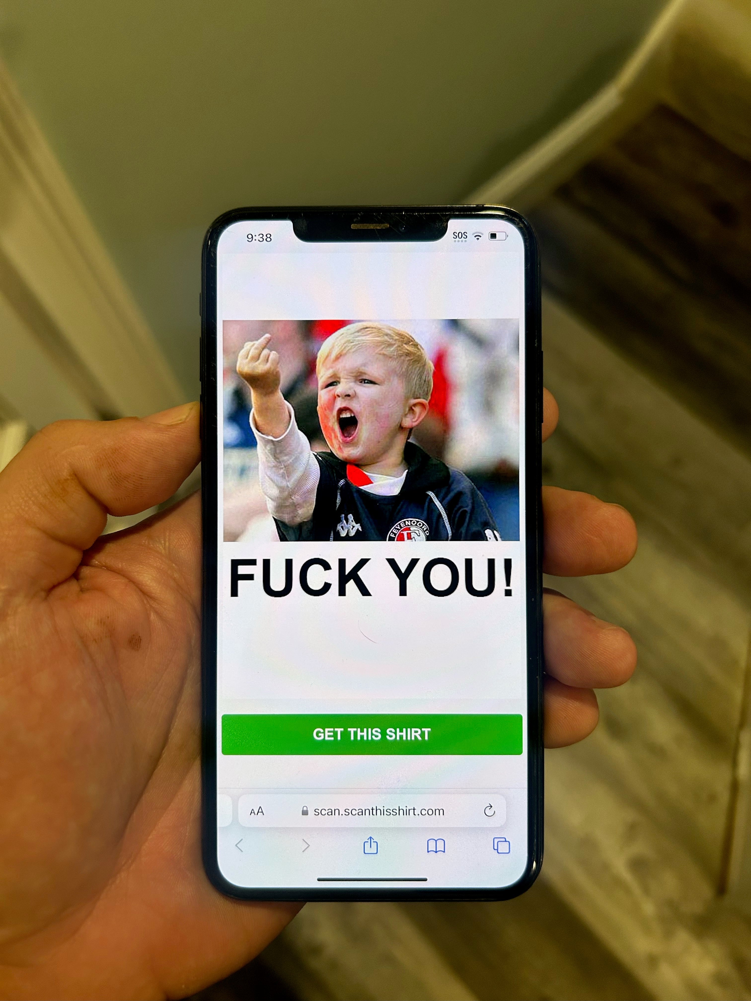 FUCK QR Tee Shirt (lookhuman)