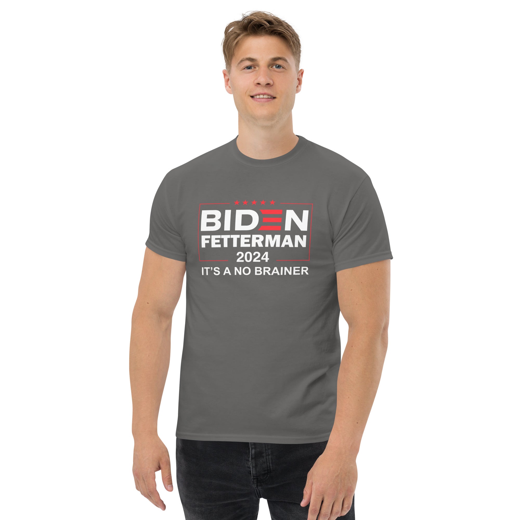 Biden Fetterman 2024 "Its's A No Brainer" T-Shirt
