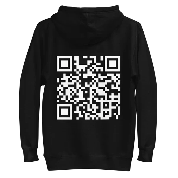 TRUMP WON BITCHES!!! QR Hoodie (lookhuman)